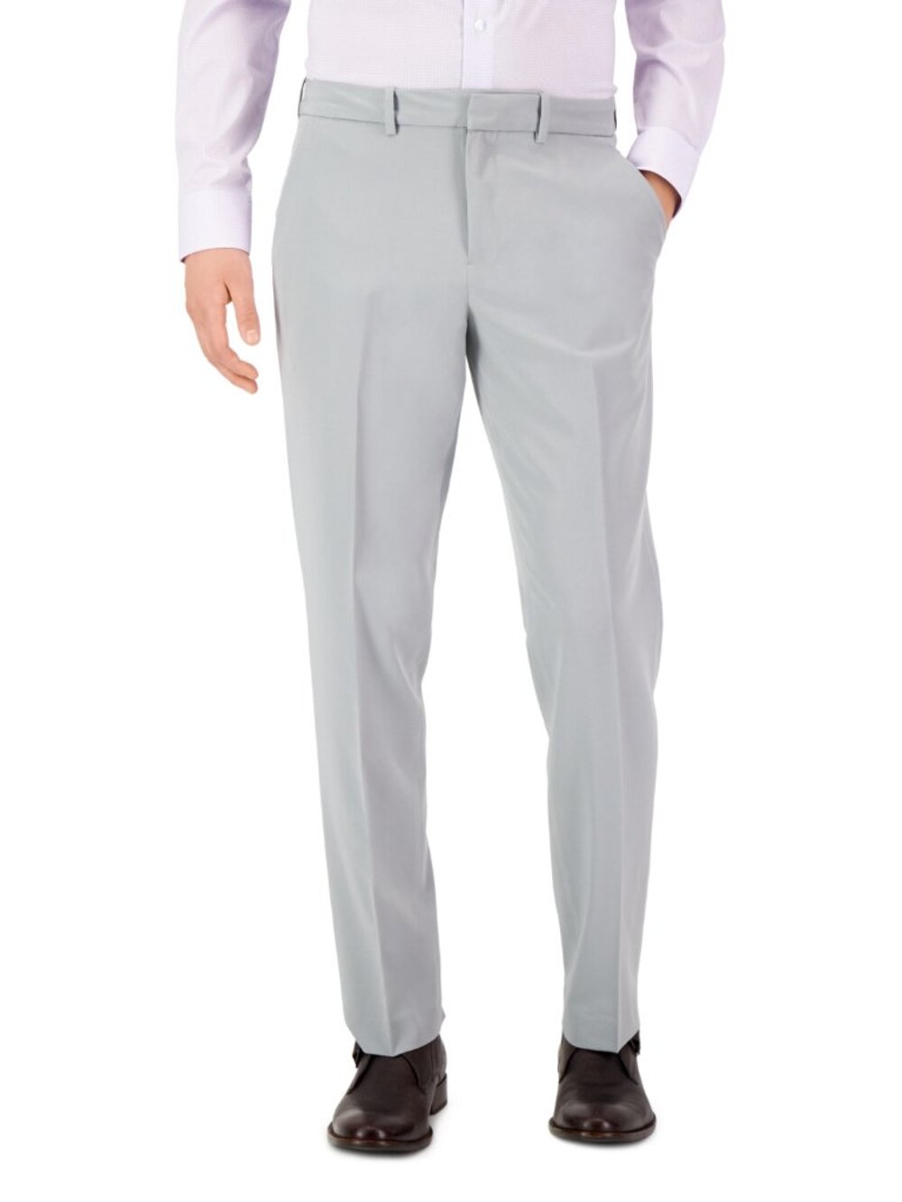 Perry Ellis Portfolio Men's Modern-Fit Stretch Solid Resolution Pants - Chiseled